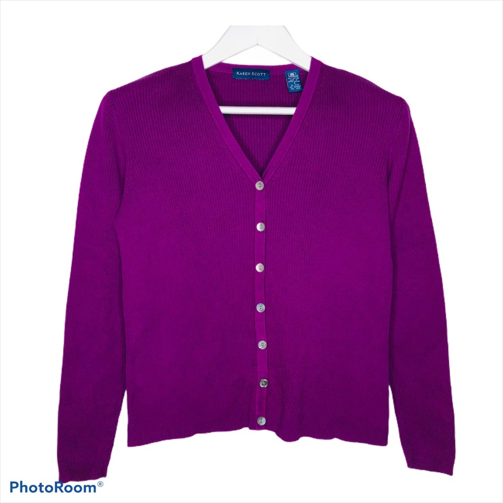 Vintage Cardigan Pink Summer Sweater Knit Cropped